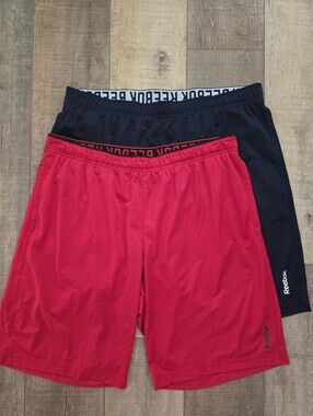 Reebok Men’s Athletic Shorts x 2 Pack Red & Black - Size XL